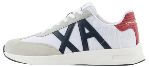 Armani Exchange Herren Dusseldorf Contrast Logo Sneaker, Op. White+ Grey, 39 EU von Armani Exchange