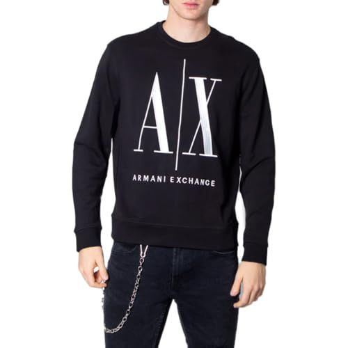 Armani Exchange Herren Icon Sweat Sweatshirt, Schwarz, L von Armani Exchange