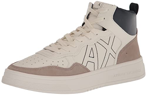 Armani Exchange Herren Men's, Side Logo, Color Shades, Off White + beige Sneaker, 40 EU von Armani Exchange