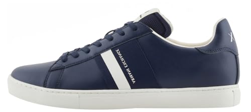 Armani Exchange Herren Paris Double line Sneaker, Navy+ Off White, 40.5 EU von Armani Exchange