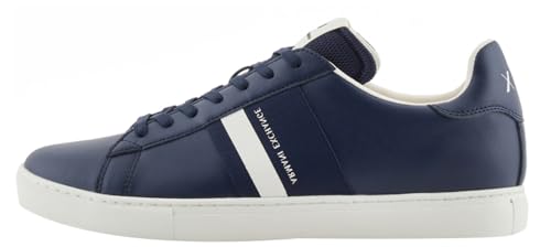 Armani Exchange Herren Paris Double line Sneaker, Navy+ Off White, 41 EU von Armani Exchange