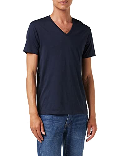 Armani Exchange Herren Pima Cotton V-neck T-Shirt, Blau, XXL von Armani Exchange