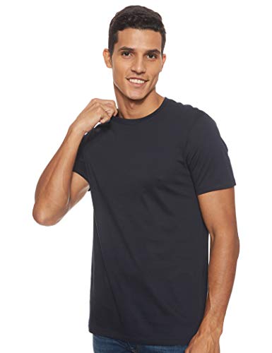 Armani Exchange Herren Pima Small Logo T-Shirt, Blau, S von Armani Exchange