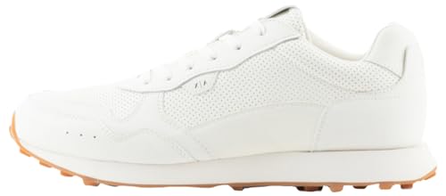 Armani Exchange Herren Serg, Openwork, on Tone Laces Sneaker, Off White, 39.5 EU von Armani Exchange