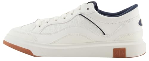 Armani Exchange Herren Venice, Debossed Logo, Chunky Sneaker, Off White+ Navy, 41 EU von Armani Exchange