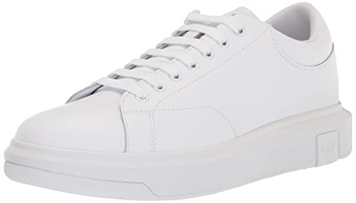 Armani Exchange Herren Venice With Embossed Logo on Platform Sole Sneaker, Op White, 42.5 EU von Armani Exchange