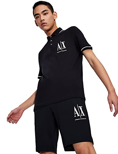 Armani Exchange Mens New Classic Icon Project Basic Must Have Polo Shirt, Blue, S von Armani Exchange