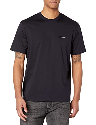 Armani Exchange Mens Relaxed, Front Logo T-Shirt, Blue, Small von Armani Exchange