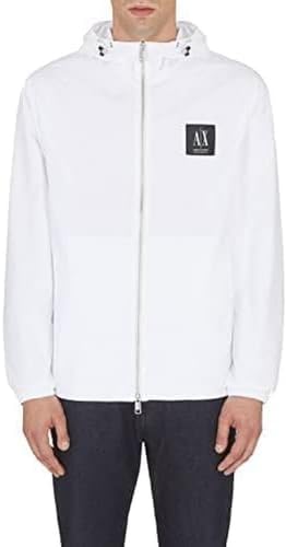 Armani Exchange Unisex Basics by Armani Nylon-Jacke Jacket, White, XS von Armani Exchange