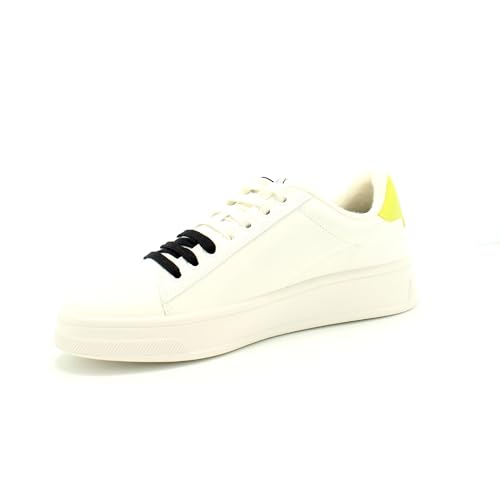 Armani Exchange Xux203 Herren-Sneaker mit Schnürsenkeln aus Kunstleder, S058 Off White Yellow, 39 EU von Armani Exchange