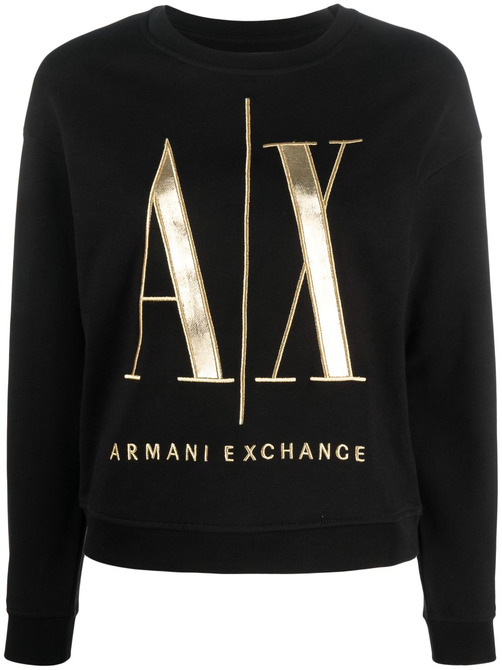 Armani Exchange Sweatshirt mit Logo-Patch - Schwarz von Armani Exchange