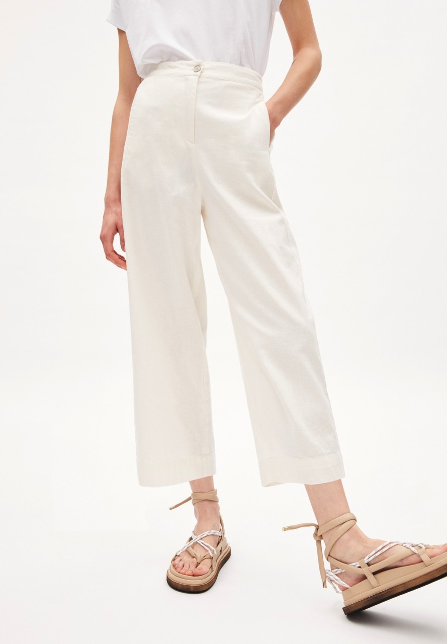 KARUNAA LINO | Armedangels | vegane Hose | creme-weiss XS von Armedangels