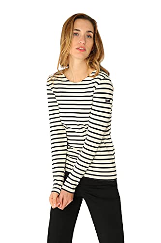 Armor Lux Damen 4277 T Shirt, Mehrfarbig (Nature/Rich Navy Bi7), S EU von Armor Lux