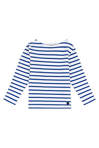 Armor Lux Mädchen K1866 T-Shirt, Blau (dw5 Blanc/étoile), 128 (Herstellergröße: 8 ans) von Armor Lux