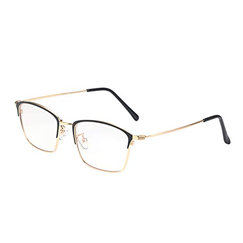 Aroncent Klassische Anti Blaulicht Metall Rahmen Rechteck Brille Nerd Clear Brille Computer Brille Unisex Aroncent Klassische Anti Blaulicht Metall Rahmen Rechteck Brille Nerd Clear Brille Computer Brille Unisex von Aroncent