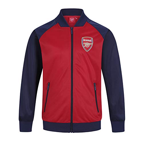 Arsenal FC - Jungen Trainingsjacke im Retro-Design - Offizielles Merchandise - Geschenk für Fußballfans - Rot/Dunkelblau - 10-11 Jahre von Arsenal F.C.