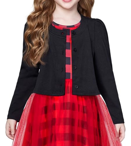 Arshiner Bolero Mädchen Festlich Schwarz Strickjacke Langarm Schulterjacke Lässiges Rundhals Strickpullover 120/5-6 Jahre Arshiner Bolero Mädchen Festlich Schwarz Strickjacke Langarm Schulterjacke Lässiges Rundhals Strickpullover 120/5-6 Jahre von Arshiner