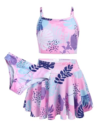 Arshiner Mädchen Bikini Set 3er Sommer Badeanzüge Kinder Dreiteilig Tankini mit Rock Blumendruck Bademode Bikinis für Mädchen 11-12 Jahre Arshiner Mädchen Bikini Set 3er Sommer Badeanzüge Kinder Dreiteilig Tankini mit Rock Blumendruck Bademode Bikinis für Mädchen 11-12 Jahre von Arshiner