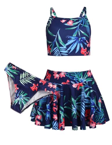 Arshiner Mädchen Bikini Set 3er Sommer Badeanzüge Kinder Dreiteilig Tankini mit Rock Blumendruck Bademode Bikinis für Mädchen 5-6 Jahre Arshiner Mädchen Bikini Set 3er Sommer Badeanzüge Kinder Dreiteilig Tankini mit Rock Blumendruck Bademode Bikinis für Mädchen 5-6 Jahre von Arshiner