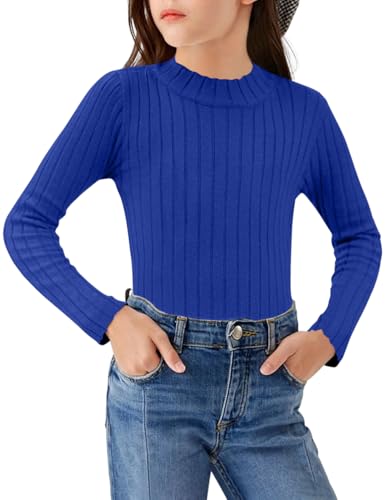 Arshiner Mädchen Langarmshirt Halber Rollkragenpullover Kinder Freizeit Pullover Langarm Oberteile Mode Strickpullover Herbst Winter Elegant Shirt 7-8 Jahre Saphirblau Arshiner Mädchen Langarmshirt Halber Rollkragenpullover Kinder Freizeit Pullover Langarm Oberteile Mode Strickpullover Herbst Winter Elegant Shirt 7-8 Jahre Saphirblau von Arshiner