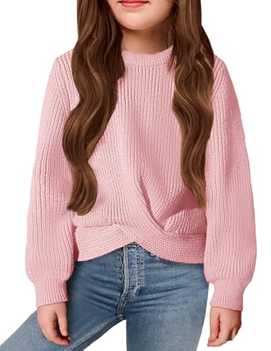 Arshiner Mädchen Pullover Mode Kinder Strickpullover Warm Rundhals Herbst Winter Freizeit Langarm Oberteile für Mädchen 9-10 Jahre Hellrosa Arshiner Mädchen Pullover Mode Kinder Strickpullover Warm Rundhals Herbst Winter Freizeit Langarm Oberteile für Mädchen 9-10 Jahre Hellrosa von Arshiner