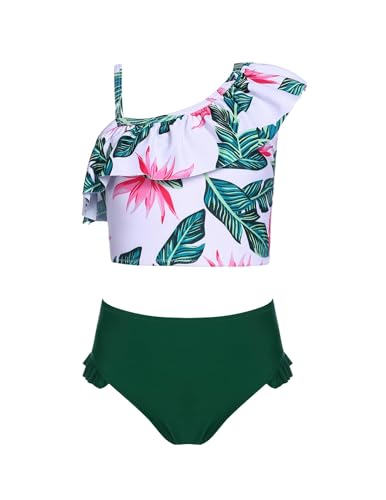 Arshiner Mädchen Zweiteiliger Badeanzüge Kinder Tankini Set Bikini Floral Schwimmanzug Rüschen Bademode Strand Beachwear Hawaiian Grün 130/6-7 Jahre Arshiner Mädchen Zweiteiliger Badeanzüge Kinder Tankini Set Bikini Floral Schwimmanzug Rüschen Bademode Strand Beachwear Hawaiian Grün 130/6-7 Jahre von Arshiner