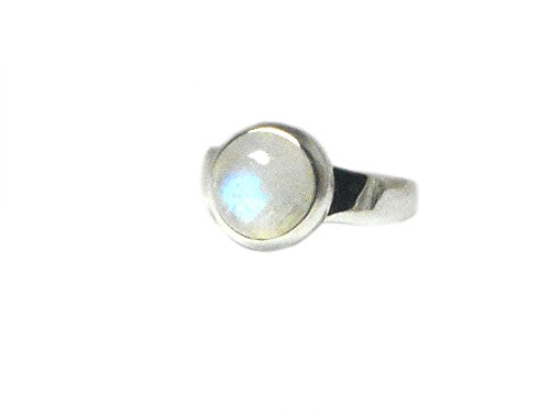 Artgecko - 925 Sterling-Silber Sterling-Silber 925 Rundschliff ring Pierre de lune von Art Gecko