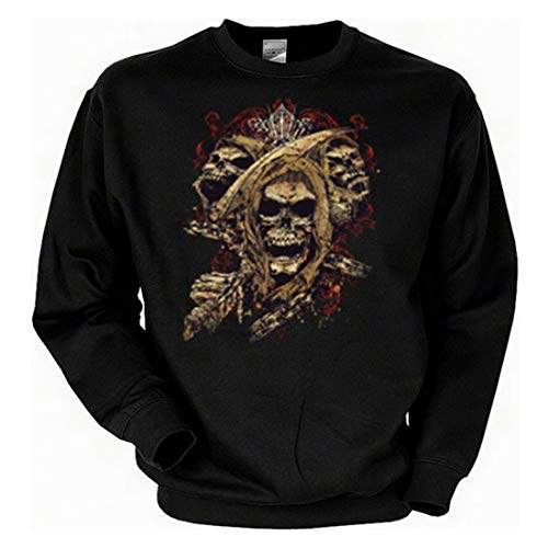 Art & Detail Shirt Skelett Skull Sweatshirt Fb schwarz von Art & Detail Shirt