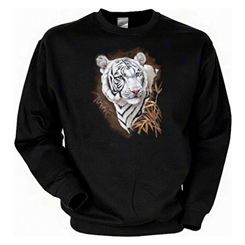 Art & Detail Shirt Wildtiere Weisser Tiger Sweatshirt Fb schwarz von Art & Detail Shirt