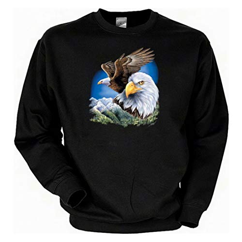 USA Motiv Zwei Adler Sweatshirt Fb schwarz von Art & Detail Shirt