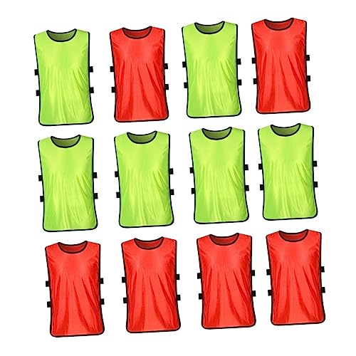 Artibetter 12st Sporttrikots Für Kinder Rote Weste Für Männer Fluoreszierendes Ärmelloses Hemd Scrimmage-Trikot Team-pinnies-Trikots Fluoreszierende Weste Neonweste Mann Gittergewebe Lätzchen von Artibetter