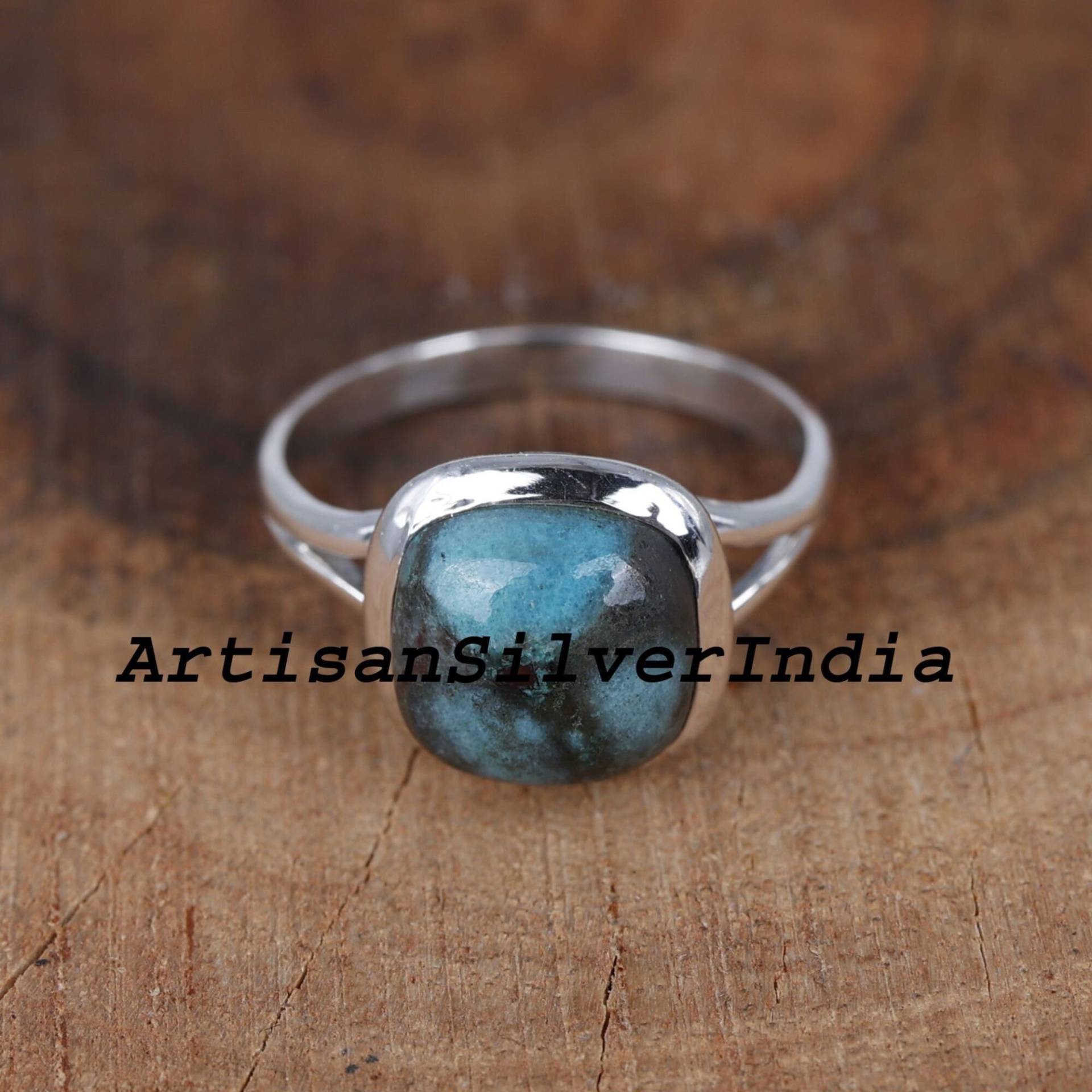 Chrysokoll Ring, 925 Silber Handgemachter Statement Zierliche Ring Für Jeden Tag, Frauen Geburtstag Ring von ArtisansilverIndia