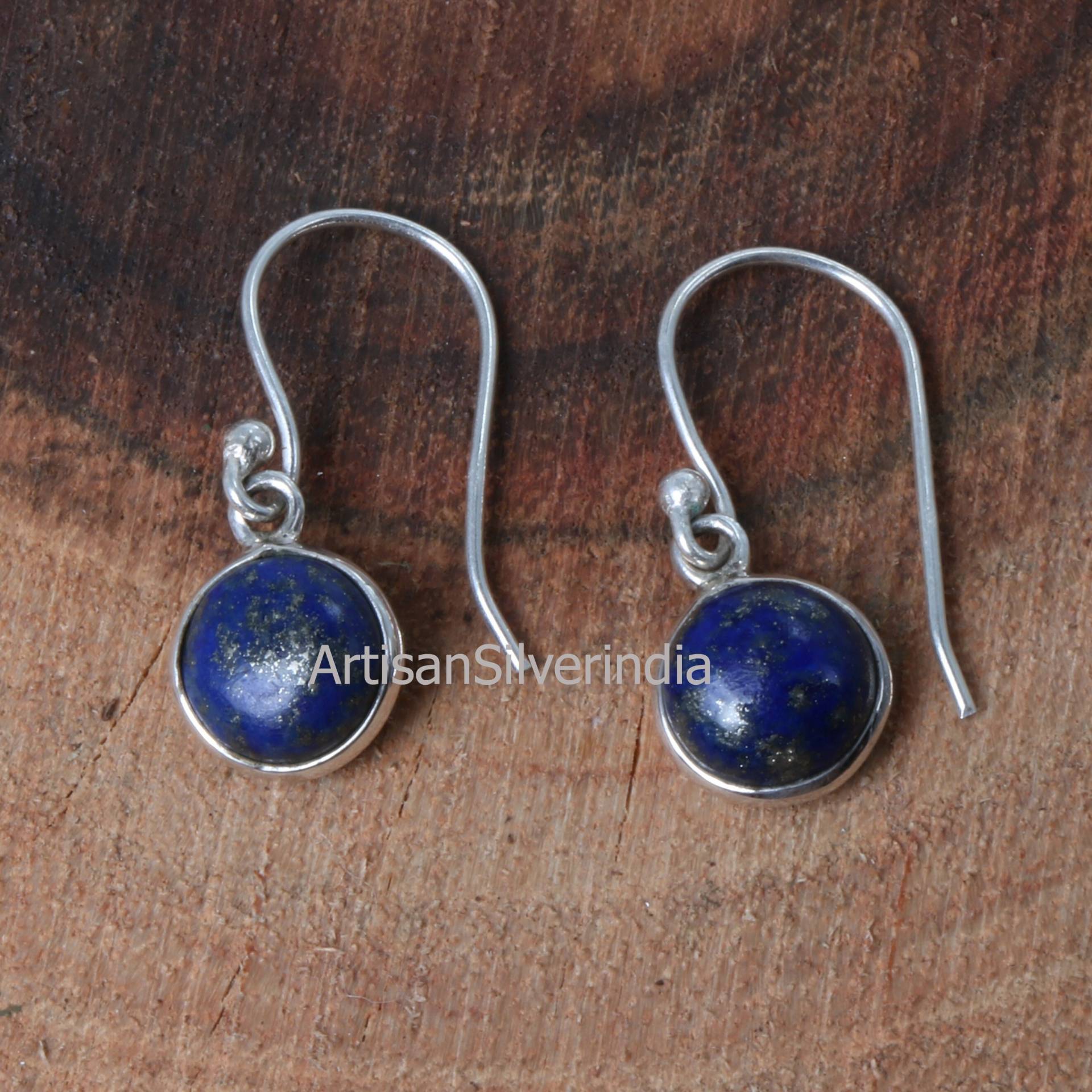 Lapislazuli Ohrring, Zierlicher Lapis Silber Geschenk Für Sie, Baumeln Tropfen Schmuck Der Frauen von ArtisansilverIndia