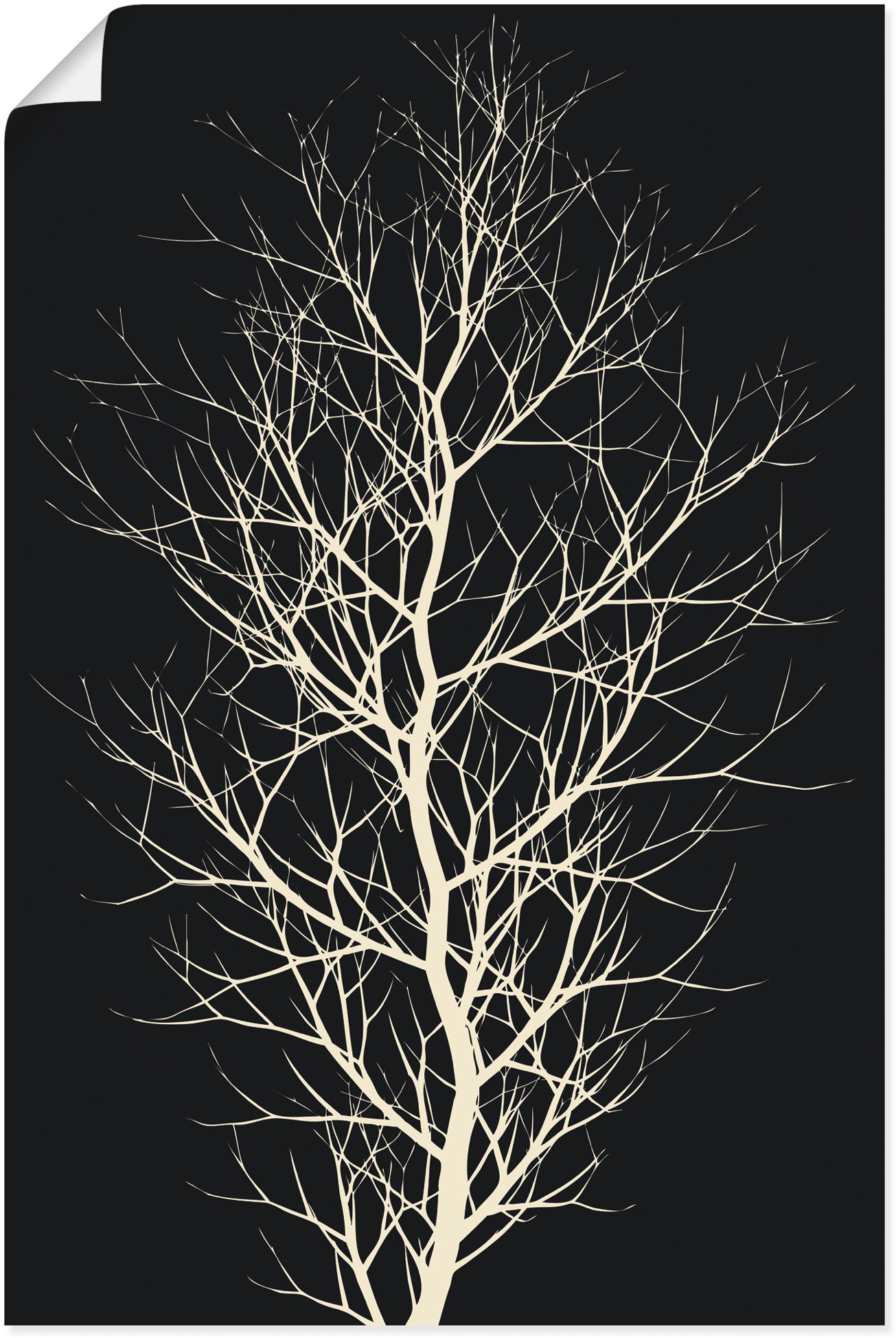 Artland Poster "Der schwarze Baum", Baumbilder, (1 St.), als Alubild, Leinwandbild, Wandaufkleber oder Poster in versch. Größen von Artland