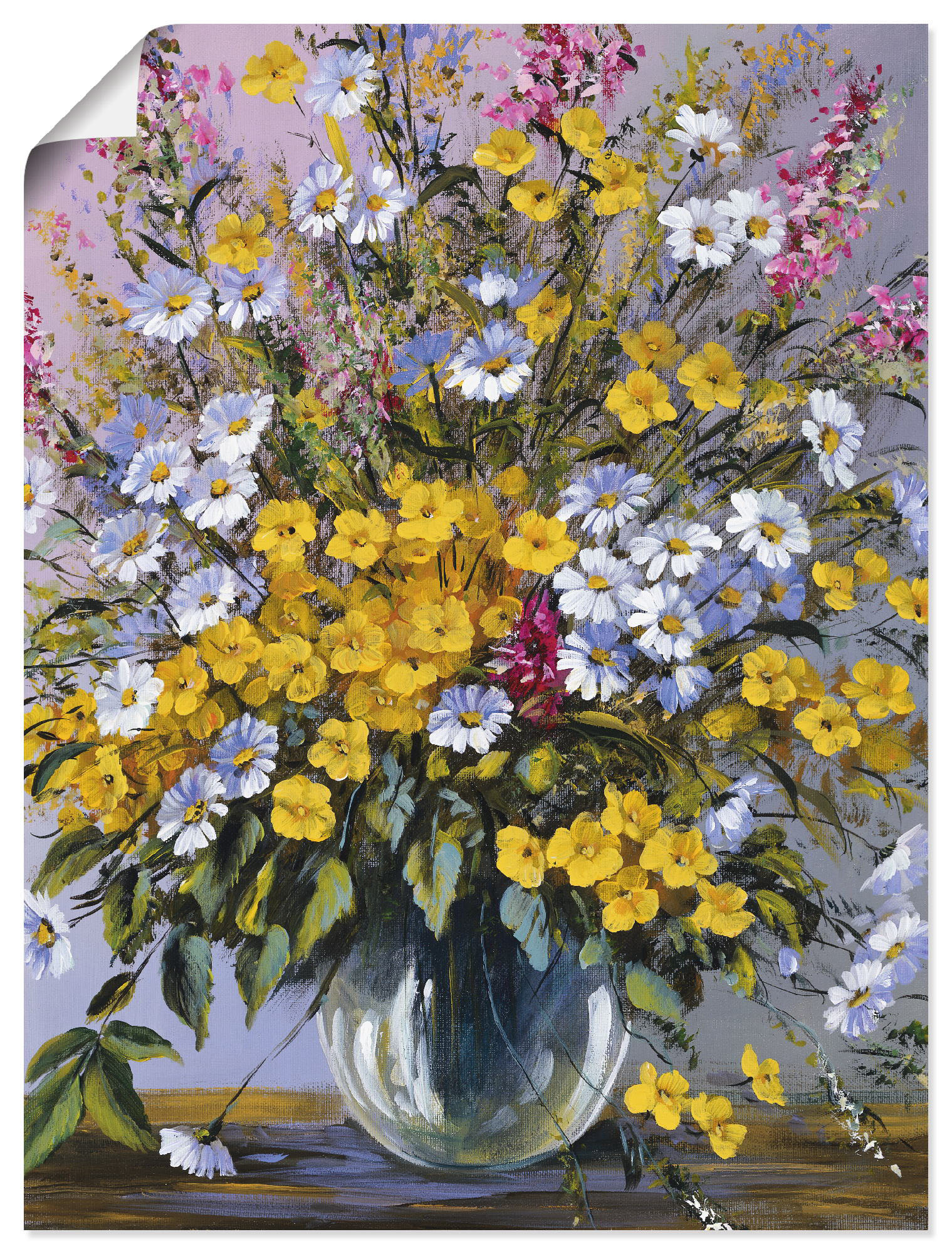 Artland Wandbild "Gemischter Strauß", Blumen, (1 St.), als Leinwandbild, Poster in verschied. Größen von Artland