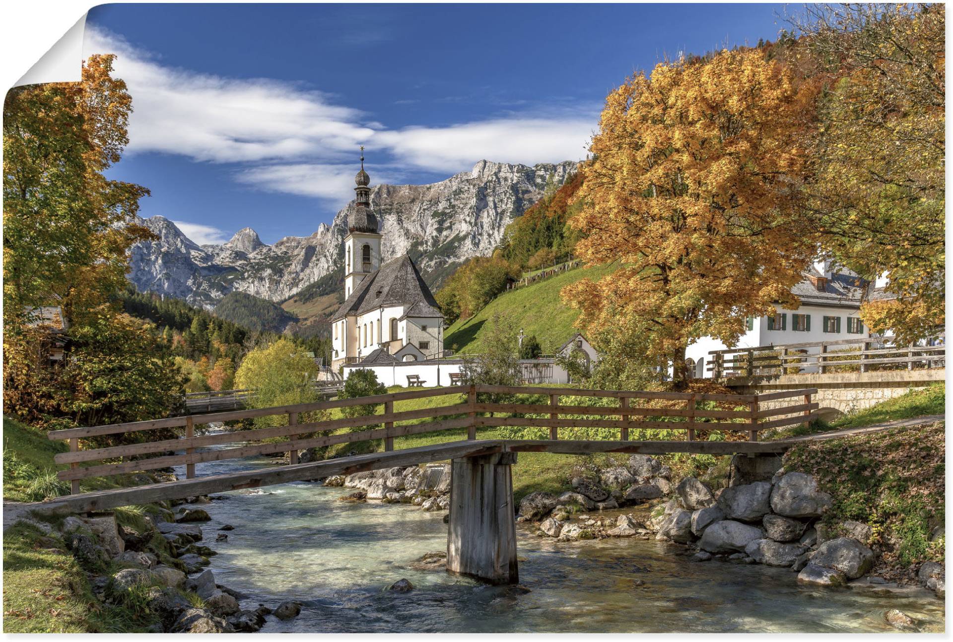 Artland Wandbild "Herbst im Berchtesgadener Land", Berge & Alpenbilder, (1 St.), als Alubild, Leinwandbild, Wandaufkleber oder Poster in versch. Größen von Artland