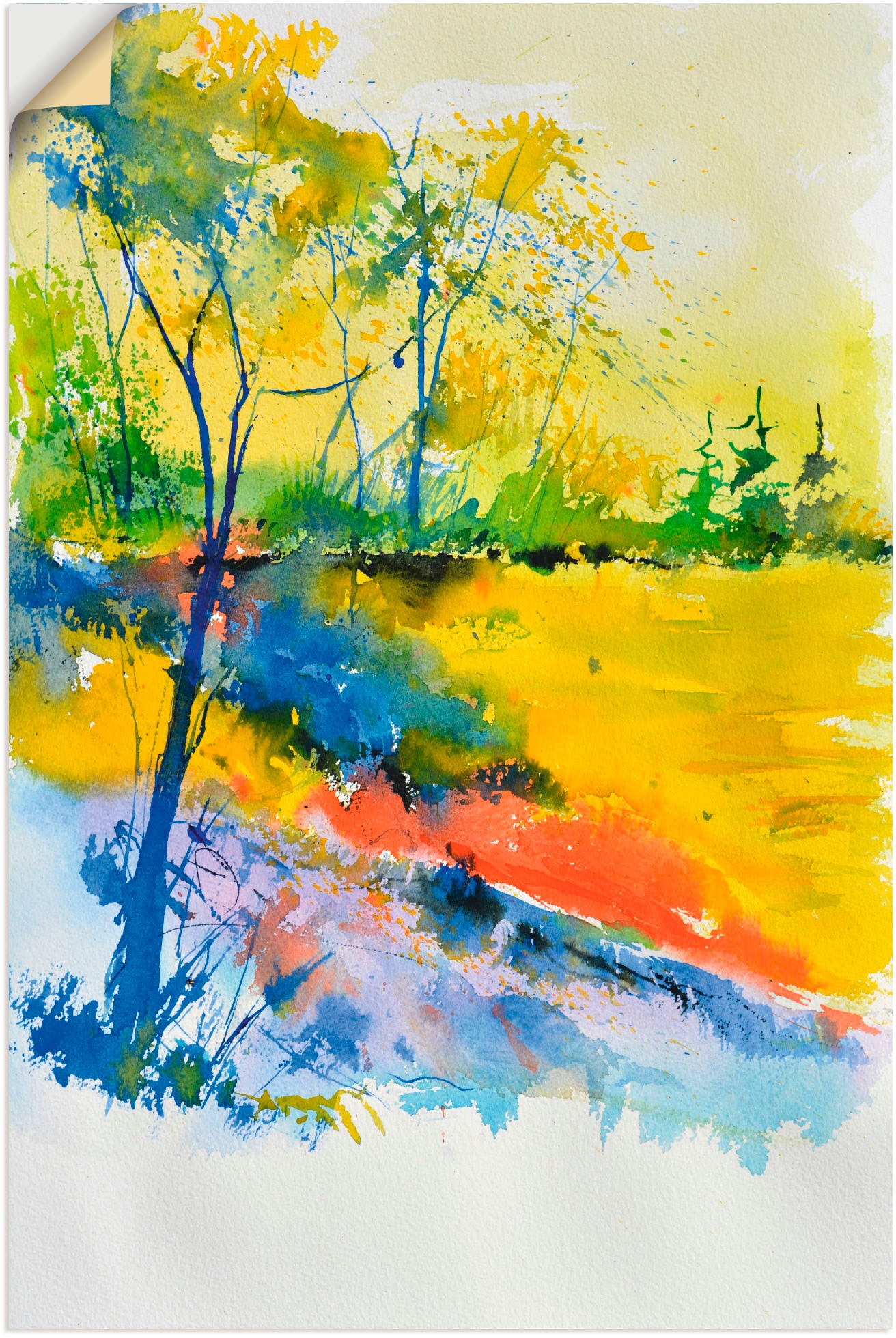 Artland Wandbild "Landschaft im Sonnenlicht", Wald, (1 St.), als Alubild, Outdoorbild, Leinwandbild, Poster, Wandaufkleber von Artland