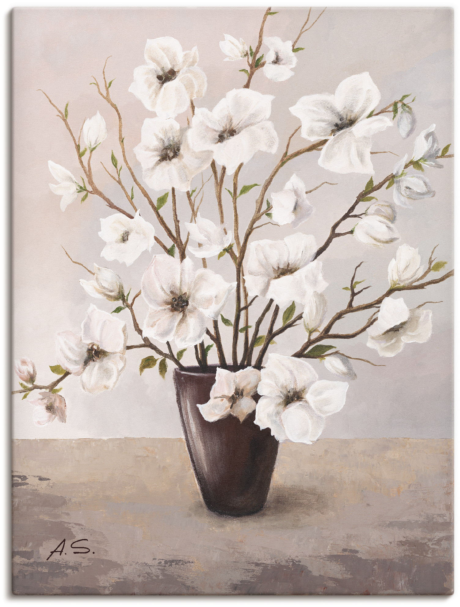 Artland Wandbild "Magnolien", Blumen, (1 St.), als Leinwandbild, Poster in verschied. Größen von Artland