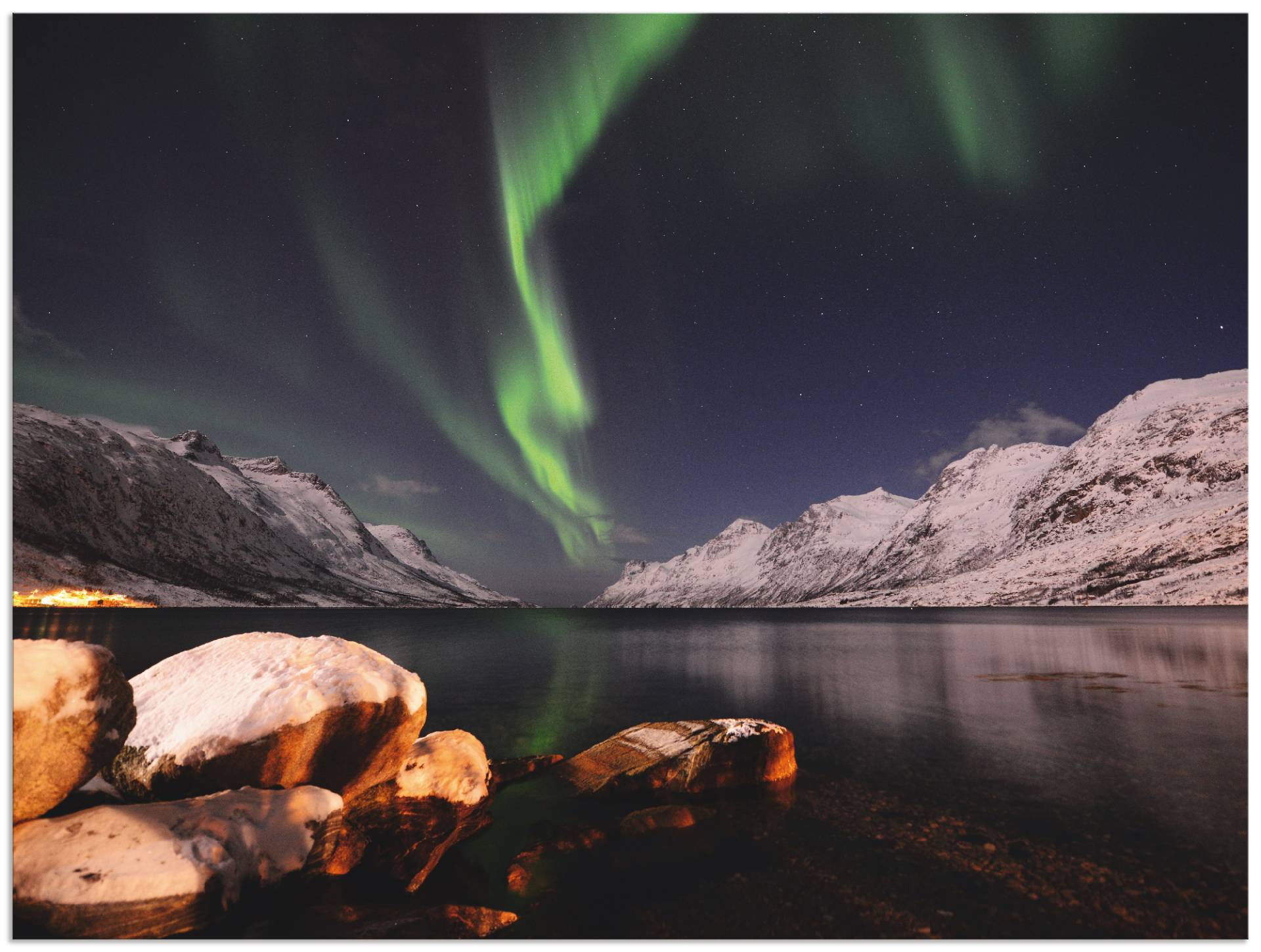 Artland Wandbild "Nordlicht Norwegen II", Himmel, (1 St.), als Alubild, Outdoorbild, Poster in verschied. Größen von Artland