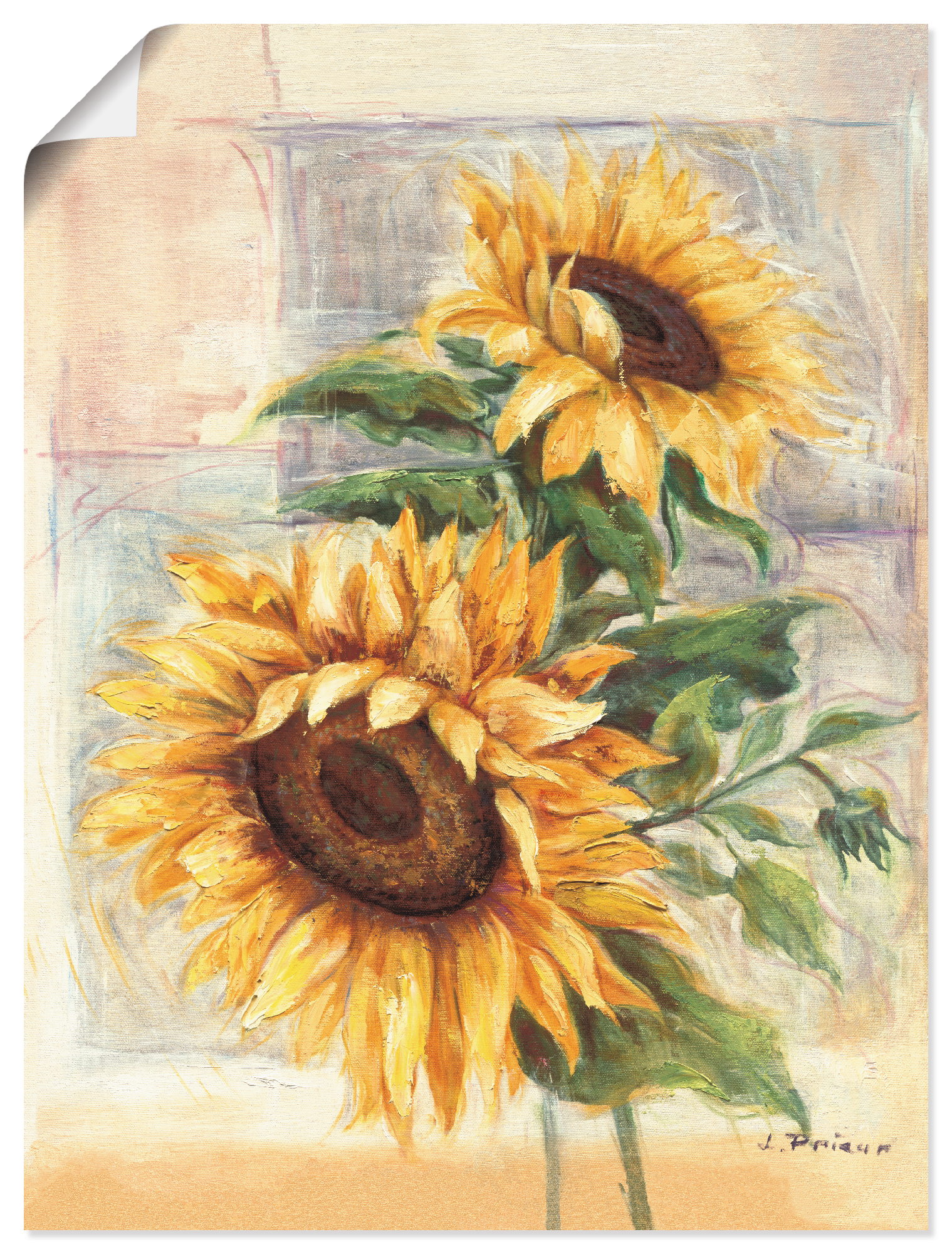 Artland Wandbild "Sonnenblumen II", Blumen, (1 St.), als Alubild, Outdoorbild, Leinwandbild, Poster, Wandaufkleber von Artland