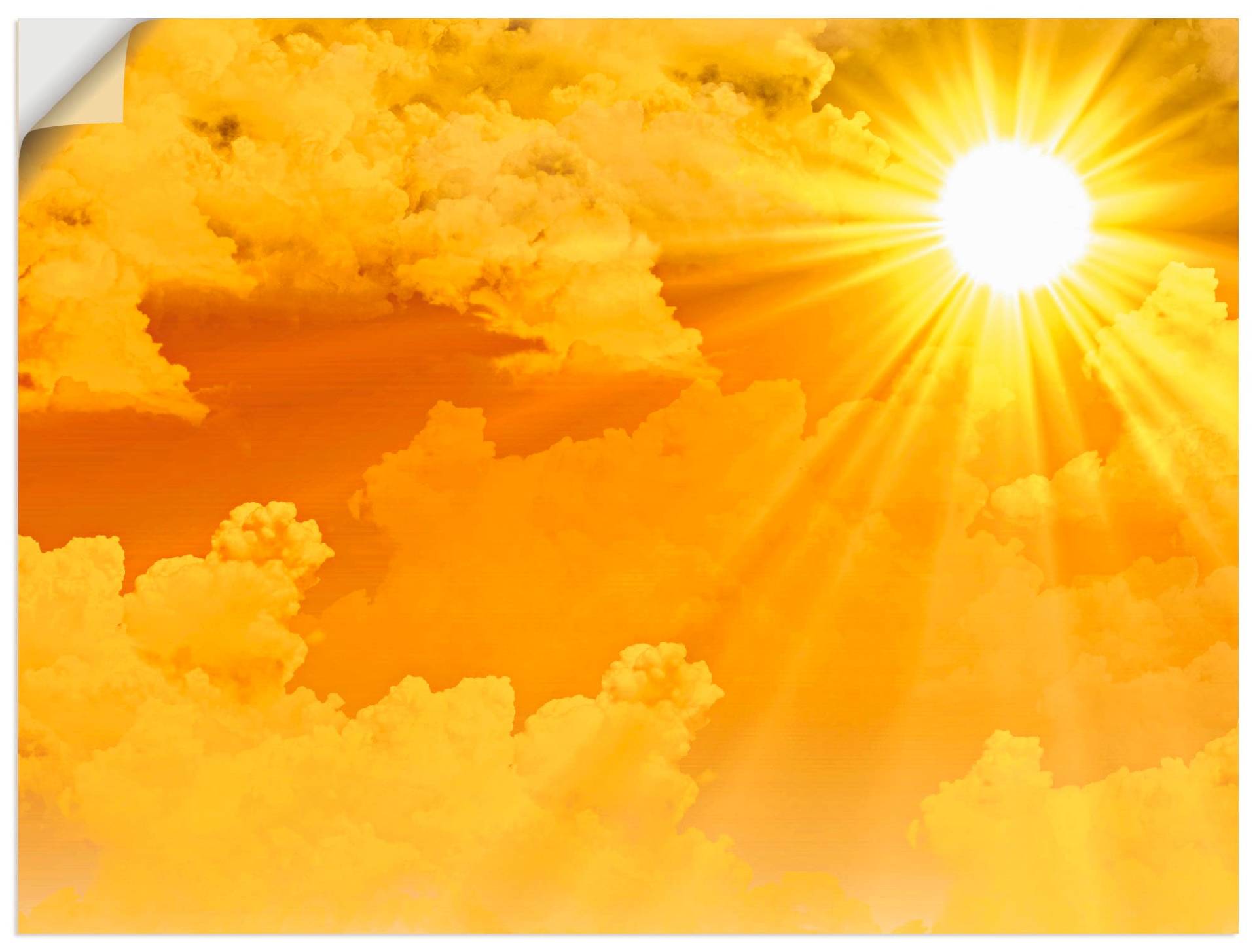 Artland Wandbild "Warme Sonnenstrahlen", Himmel, (1 St.), als Leinwandbild, Poster, Wandaufkleber in verschied. Größen von Artland