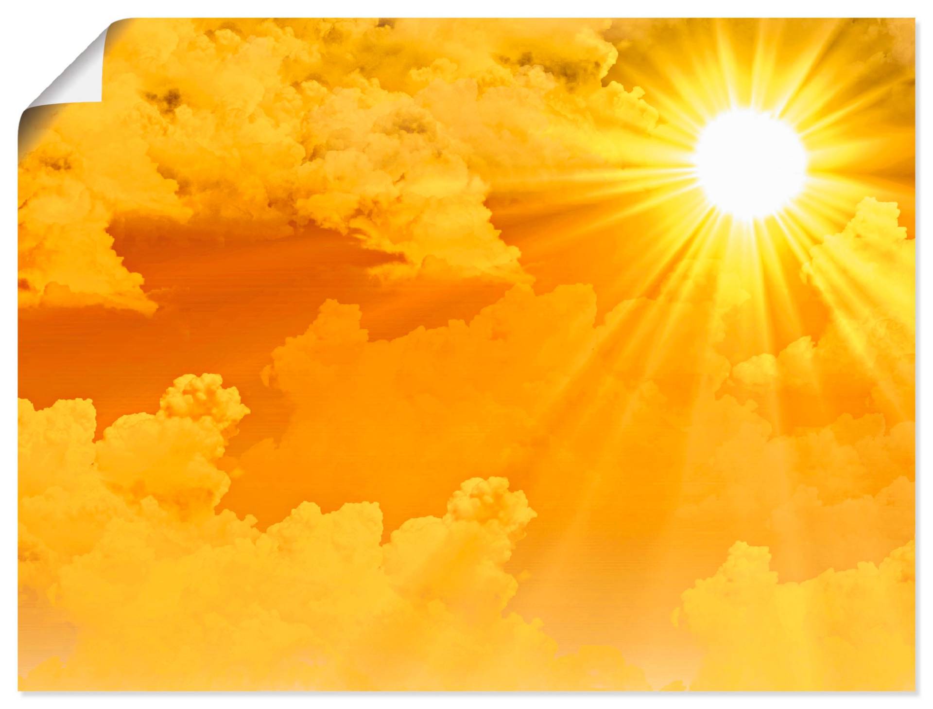Artland Wandbild "Warme Sonnenstrahlen", Himmel, (1 St.), als Leinwandbild, Poster, Wandaufkleber in verschied. Größen von Artland