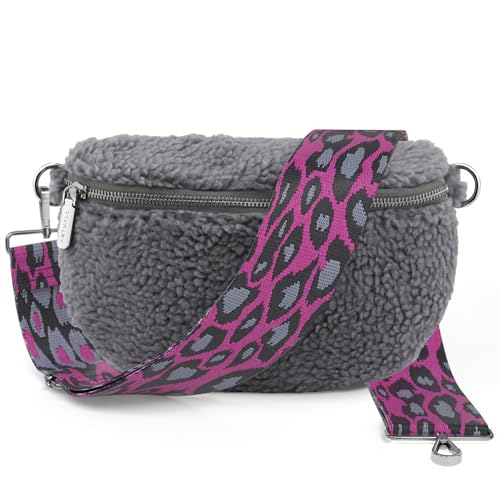 ARTVALL - Umhängetasche Teddystoff Tasche Handtasche Plüschtasche Bauchtasche Teddyfell Plüsch mit Schultergurt Design Taschenband abnehmbar verstellbares Riemen Crossbody Bag Damen mit Reißverschluss ARTVALL - Umhängetasche Teddystoff Tasche Handtasche Plüschtasche Bauchtasche Teddyfell Plüsch mit Schultergurt Design Taschenband abnehmbar verstellbares Riemen Crossbody Bag Damen mit Reißverschluss von Artvall