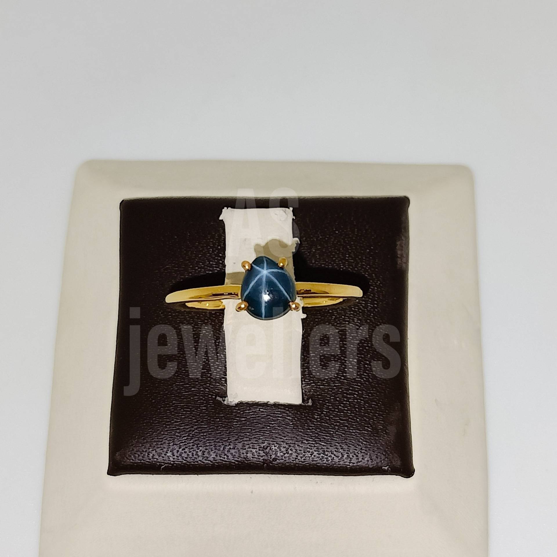 100% Natürlicher Einzigartiger Stern Blauer Saphir Ring Verlobungsring 925 Sterling Silber Birne Stapelbarer Frauen Geschenke Alltagsring von AsJewelersJaipur