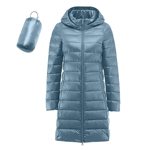 Ashleyzj Wintermantel Damen Warme Leichte Kurzer Daunenjacke Weiß Entendaunen Mantel Ultraleicht Slim Einfarbig Dünner Mantel Kapuzenloser Damenjacke Winddichter Wintermantel von Ashleyzj