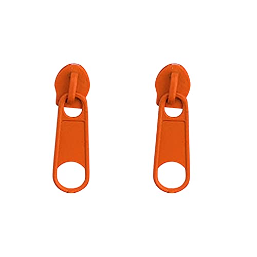 Ohrringe Silber 925 Ohrringe Damen Farbe Reißverschluss Schnalle Ohrstecker Persönlichkeit Ohrclip Reißverschluss Ohrstecker Schillernde Ohrringe Mädchen (Orange, One Size) von Ashleyzj