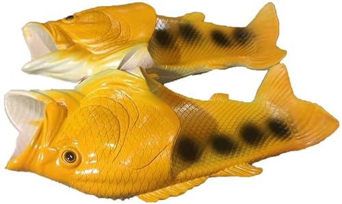 Fisch Hausschuhe Sommer Strand Damenschuhe Herren weiche kreative Dusche rutschfeste lustige Tier Sandalen Freizeit（Orange,40/41 EU von Asifn
