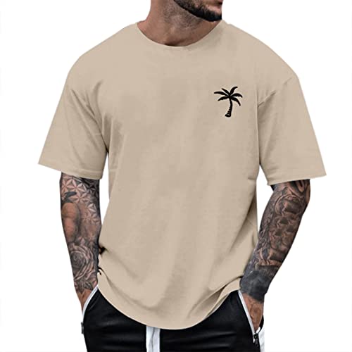 Oversized Tshirt Herren Rundhals Kurzarm Lose Sommer Oberteile Mode T-Shirt mit Los Angeles Grafik Kreativen Buchstaben Vintage Drucken Streetwear Sport Casual Lang Tops Shirt Herren T-Shirt Schwarz von Asija