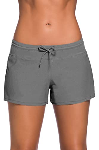 Asskyus Damen Badehose Bademode Badeshorts Boardshorts Reine Farbe von Asskyus