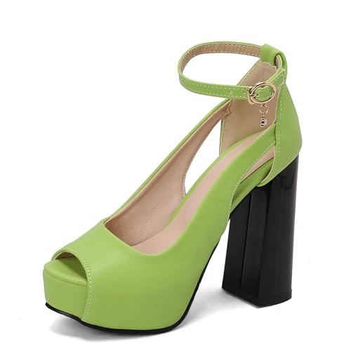 Asterisco Damen Plateau Sandals Hohen Blockabsatz Knöchelriemchen 240122 Daily Schuhe Grün Gr 48 EU/50Cn Asterisco Damen Plateau Sandals Hohen Blockabsatz Knöchelriemchen 240122 Daily Schuhe Grün Gr 48 EU/50Cn von Asterisco